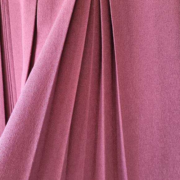 Vintage unbranded dusty rose A-line front pleated skirt Size 6 - Picture 4 of 10